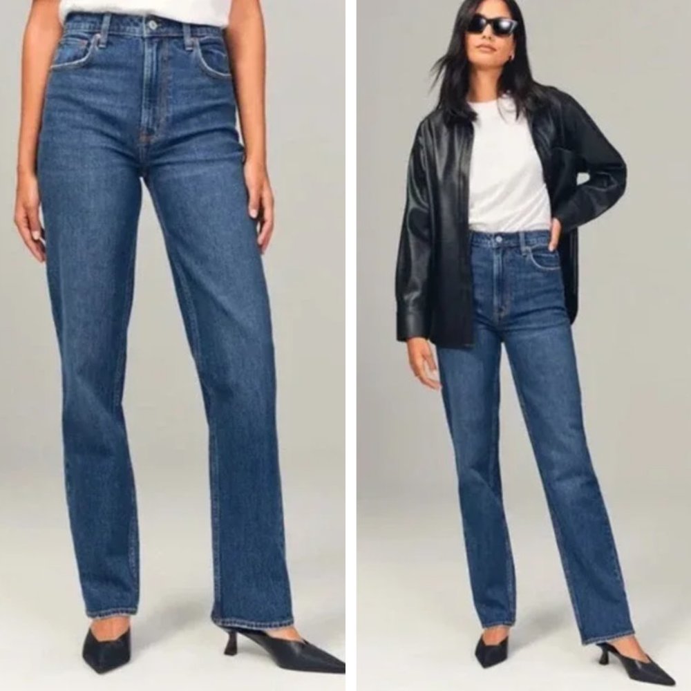 Abercrombie & Fitch The 90s Straight Ultra High Rise Jeans
